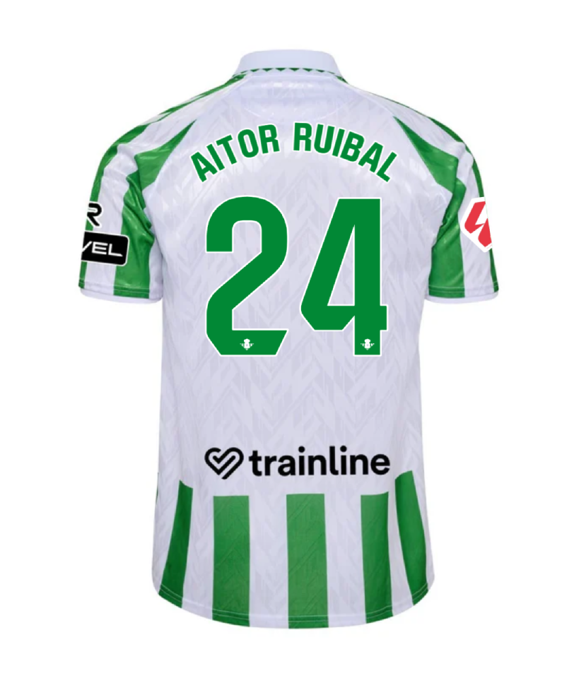 AITOR RUIBAL's 24-25 Season Home Jersey for Real Betis, with the player number 24