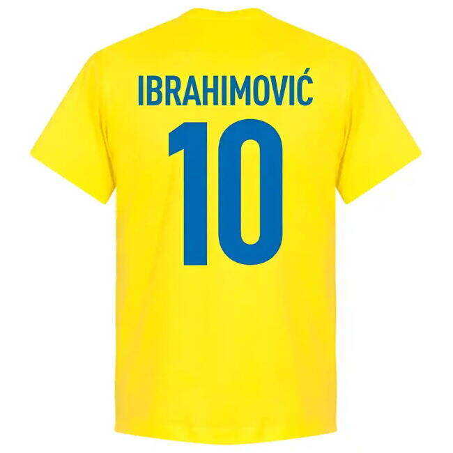 Sweden Ibrahimovic 10 Team T-Shirt - Yellow