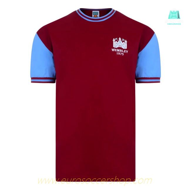 Score Draw West Ham United 1975 FA Cup Final No4 Retro Football Shirt