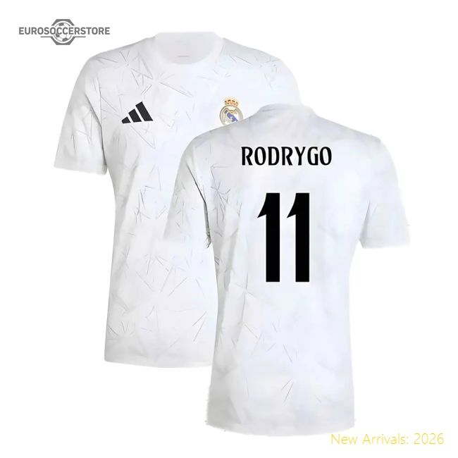 2024-2025 Real Madrid Home Match-ready Jersey Rodrygo Puma Drycell