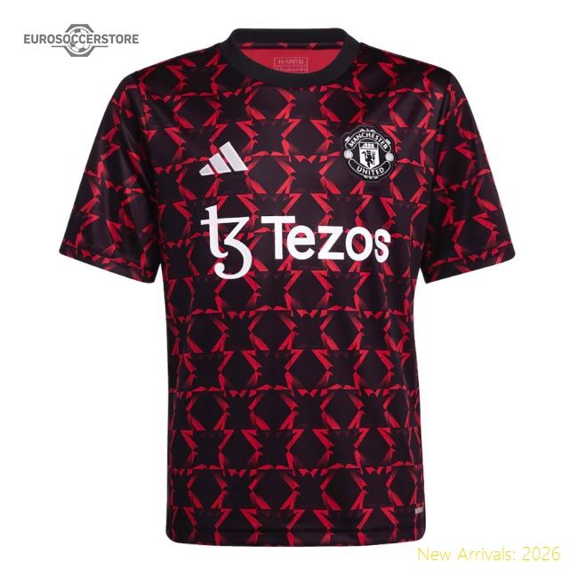 Authentic 2024-2025 Man Utd Pre-match Shirt (black) - Kids - Premium