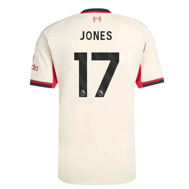 Trendy 2025-2026 Liverpool Away Official Shirt Exclusive Jones 17#108