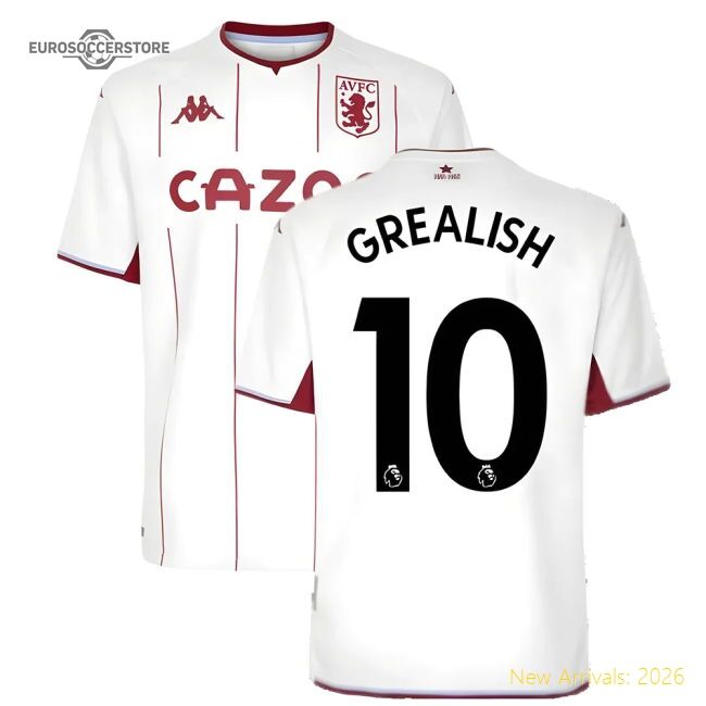 Official 2021-2022 Aston Villa Away Shirt (grealish 10) - Premium