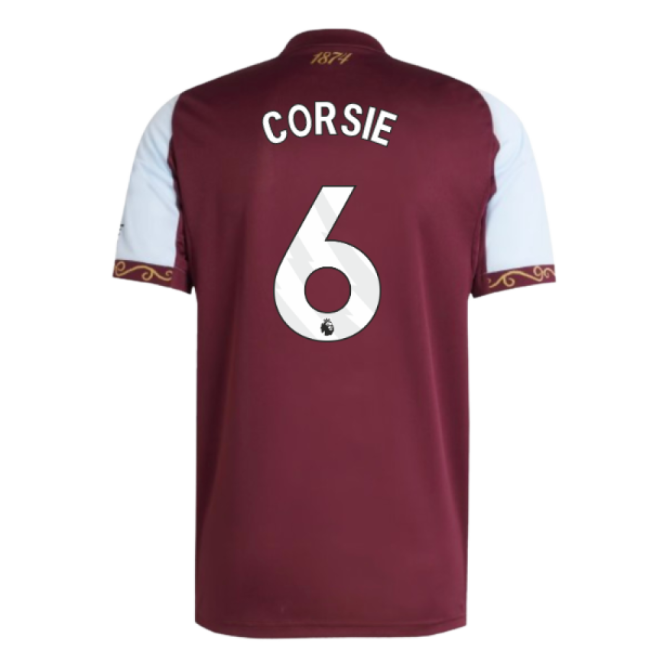Elite 2025-2026 Aston Villa Home Stretchable - Popular Corsie 6 A#549