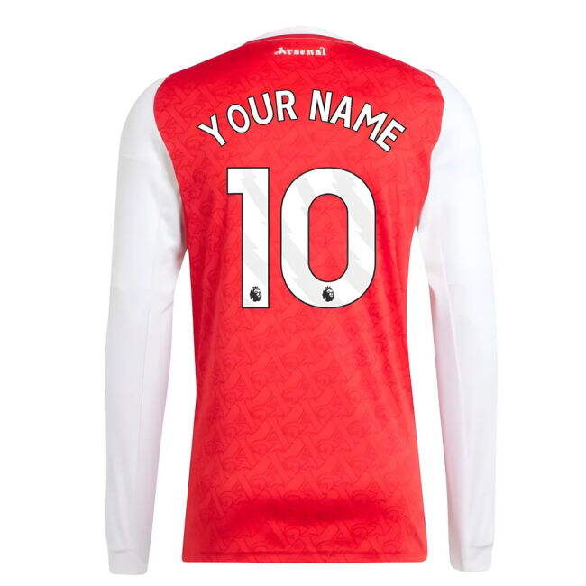 2025-2026 Arsenal Long Sleeve Home Shirt (Your Name) - authentic style