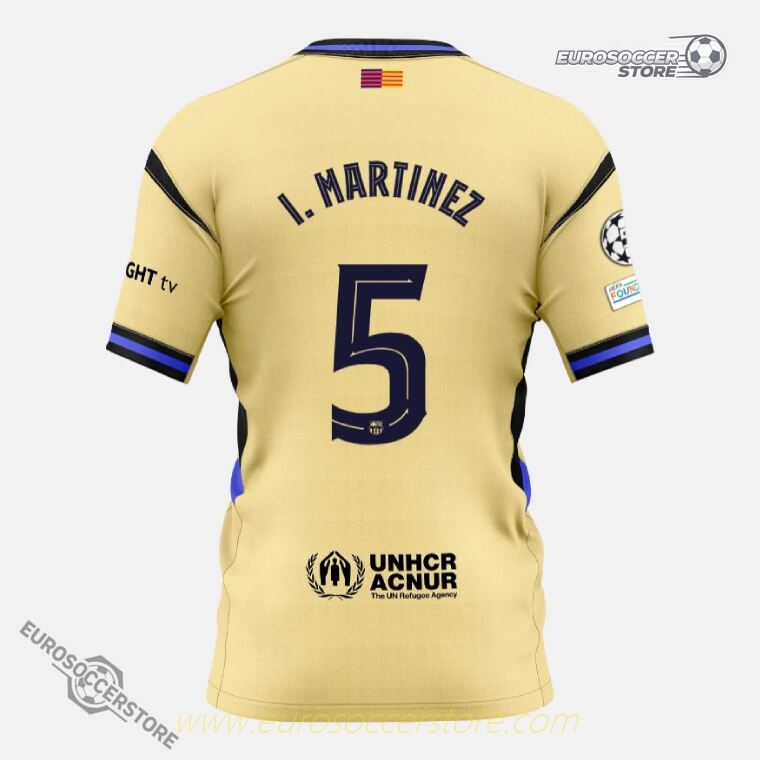 I. MARTINEZ's 5th Barcelona Away Jersey for the 25-26 Champions League season