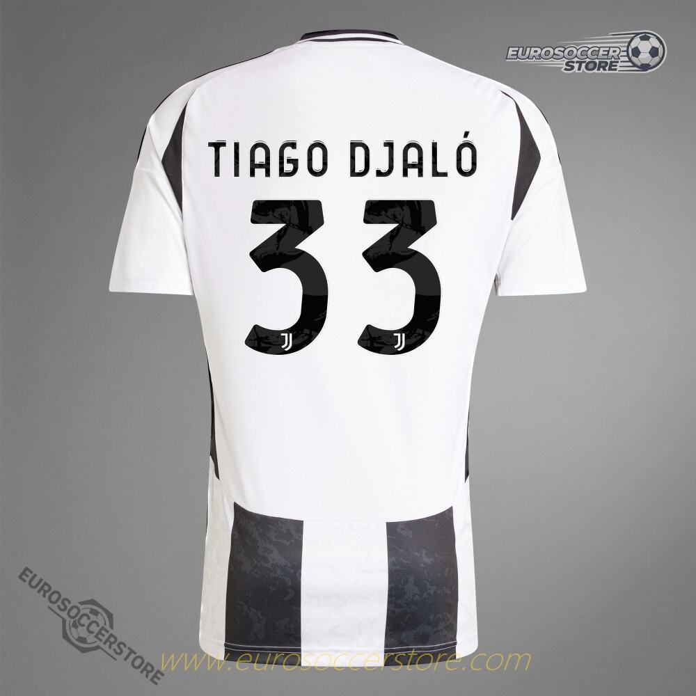 Juventus 24-25 Home Jersey with TIAGO DJALÓ 33 Printing
