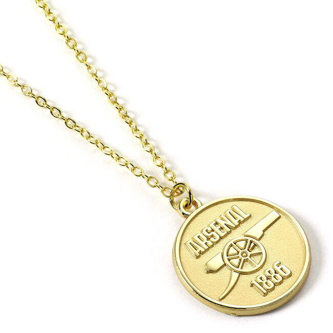 Adult Arsenal FC Gold Finish Crest Necklace