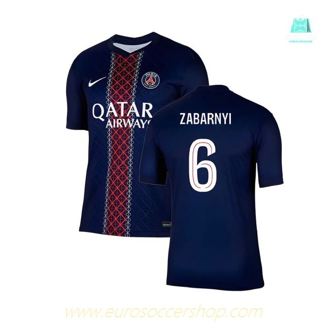 2025-2026 PSG Paris Saint Germain Home Shirt (Zabarnyi 6)