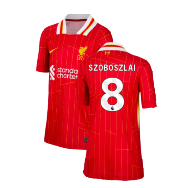 2024-20 Liverpool Home Soccer Shirt Szoboszlai #8 L M S Kids