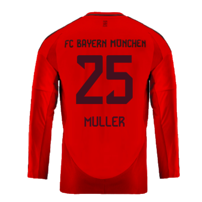 Home Shirt for Bayern Munich Long Sleeve 2024-2025 (Kids