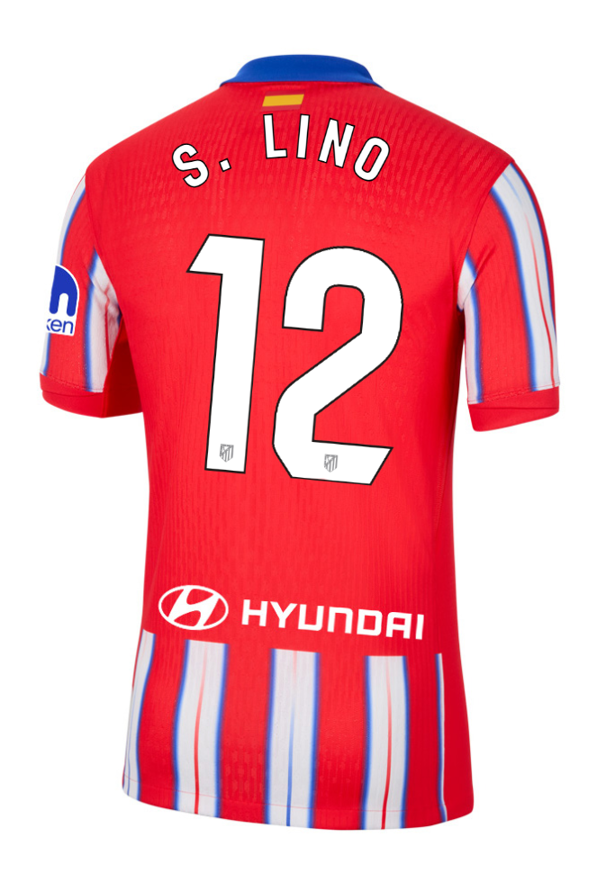 Atletico Madrid Home S. LINO 12 Laliga Jersey 24-25
