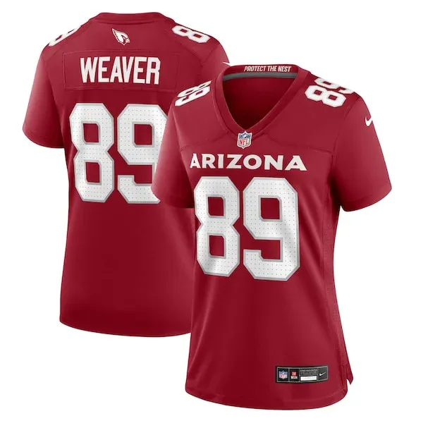 None Xavier Weaver Game Jersey - Cardinal | NFL Player Jersey