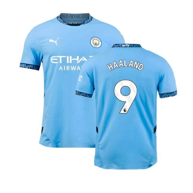 2024-20 Man City Home Soccer Jersey Haaland #9 L M S