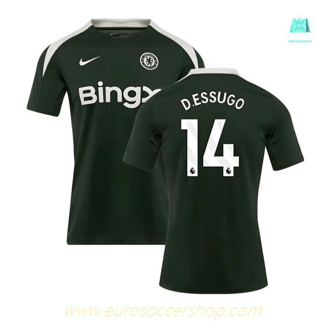 2025-2026 Chelsea Dri-Fit Strike Training Shirt (Green) (D.Essugo 14)