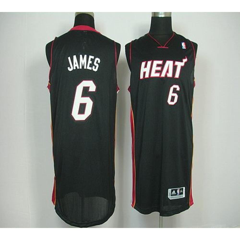 Game Day Retro Men's Miami Heat #6 LeBron Black Basketball Jersey