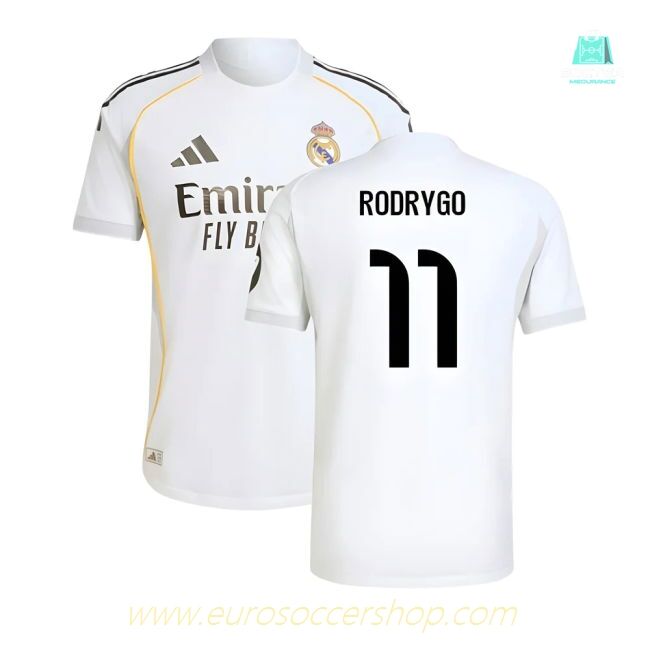 2025-2026 Real Madrid Authentic Home Shirt (Rodrygo 11)