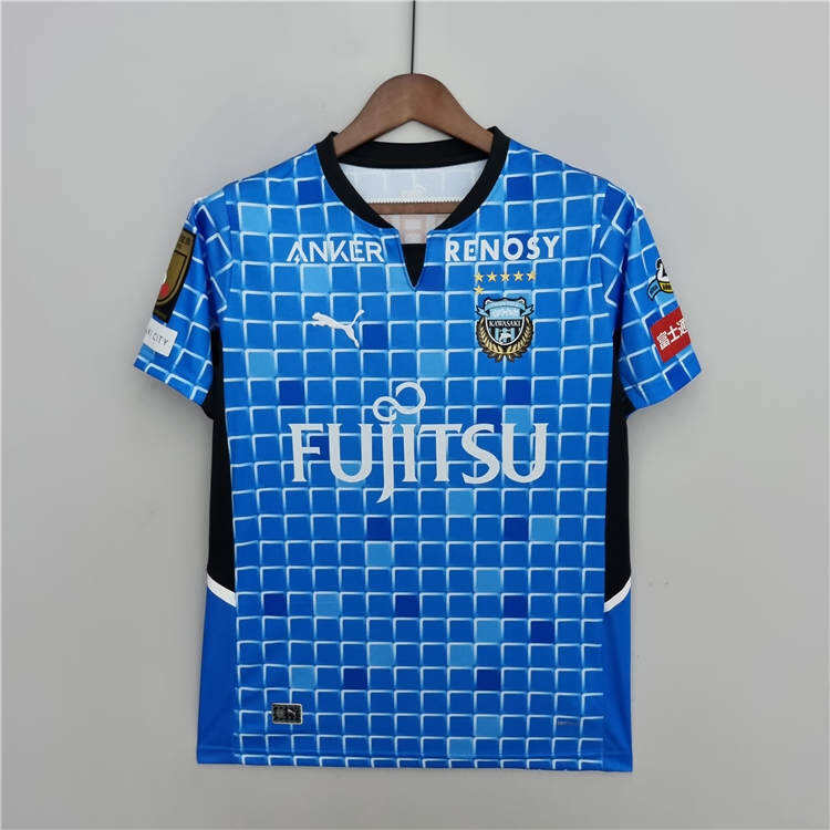 Kawasaki Frontale 2223 Home Blue Soccer Jersey Football Shirt -