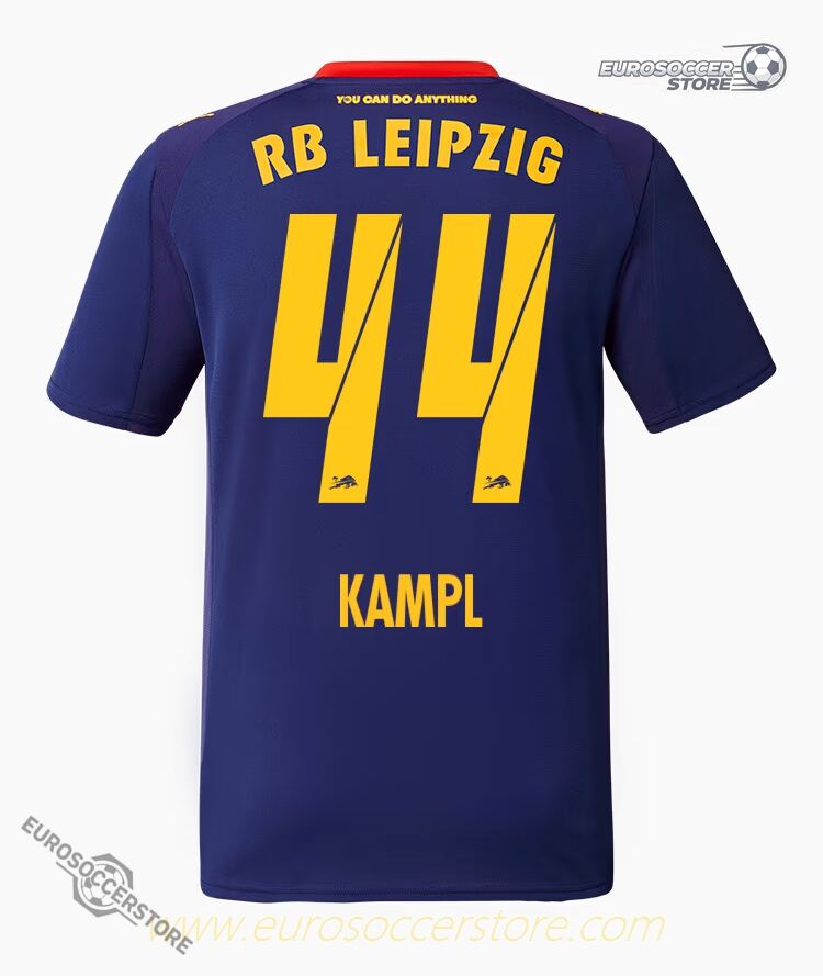 Away Jersey of RB Leipzig Featuring KAMPL 44 for the 25-26 Season