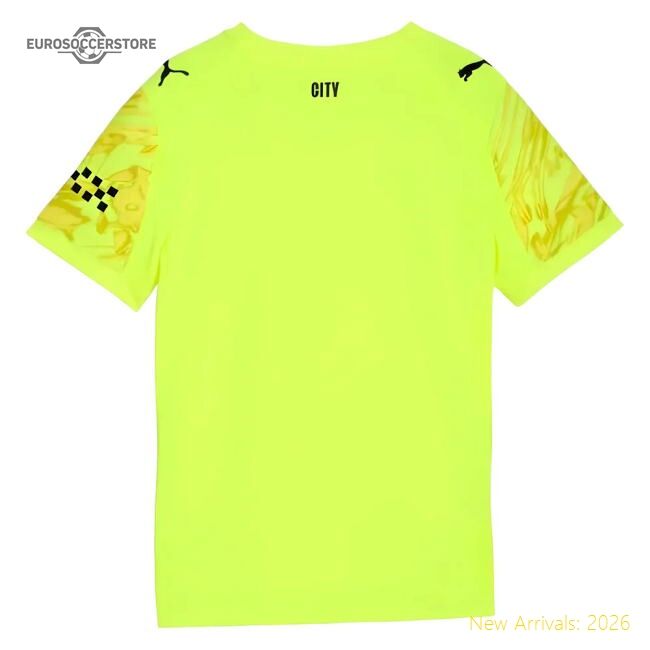 Premium 2025-2026 Man City Goalkeeper Third Shirt (yellow) - Kids