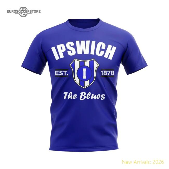 Official Ipswich Established Football T-shirt (blue) - Premium