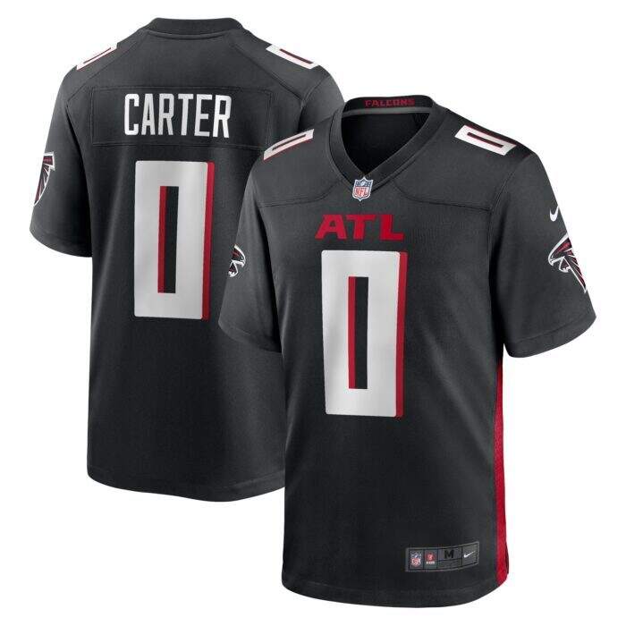 Men's Atlanta Falcons Lorenzo Carter Nike Black Game Playe...