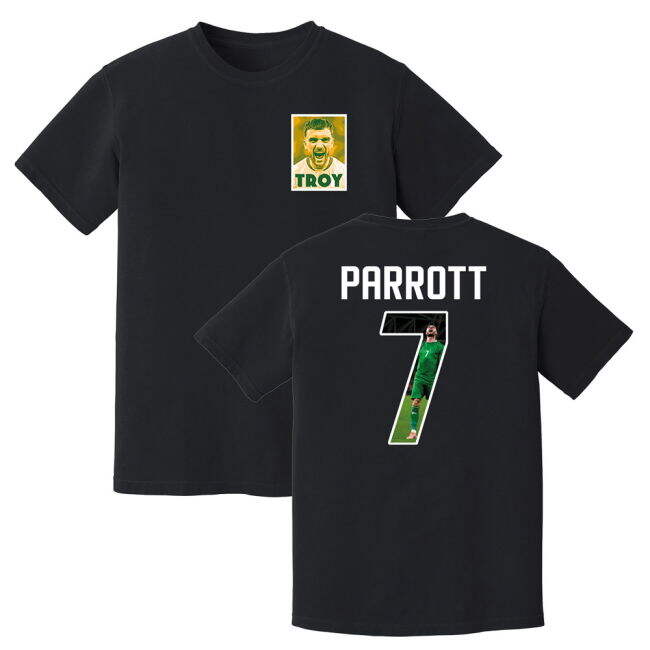 Troy Parrott Number 7 T-Shirt (Black) Worldcup Euro Holland
