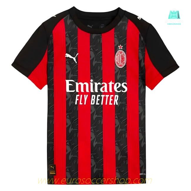 2025-2026 AC Milan Home Shirt (Kids)