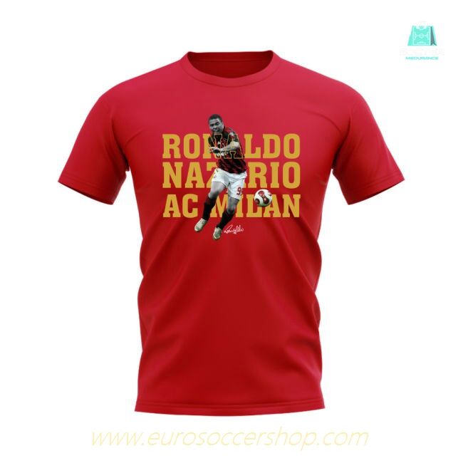 Ronaldo Nazario AC Milan Player Tee (Red)