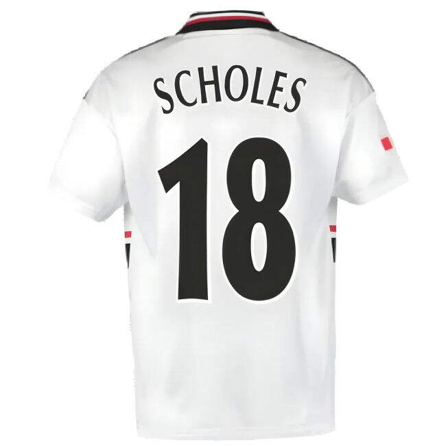 Manchester United Official Away Football Shirt 2022-23 SCHOLES 18 L...