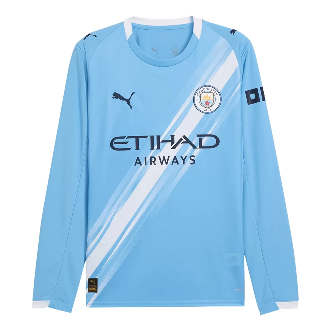 Manchester City Home Long Sleeve Shirt 2526 - Official Replica 21964