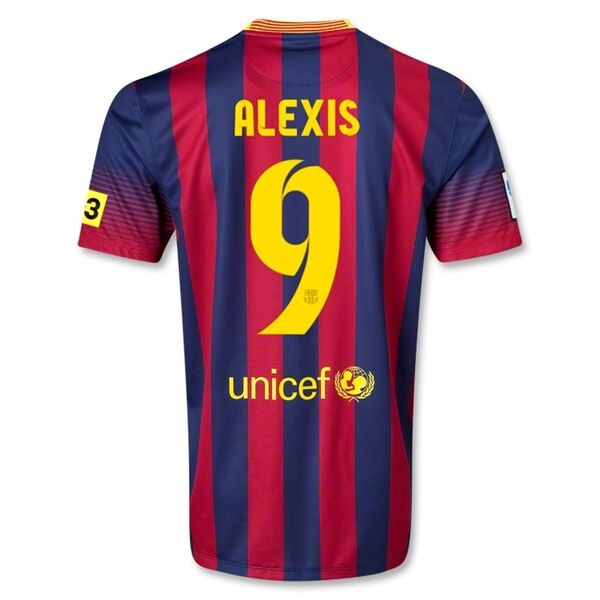 1314 Barcelona 9 ALEXIS Home Shirt - Official Replica 3077
