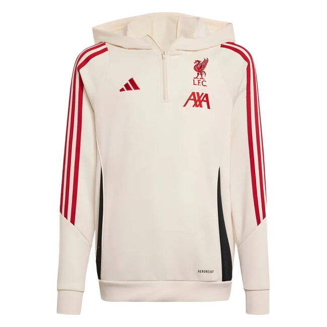 2025-2026 Liverpool Track Hoody (White) - Kids