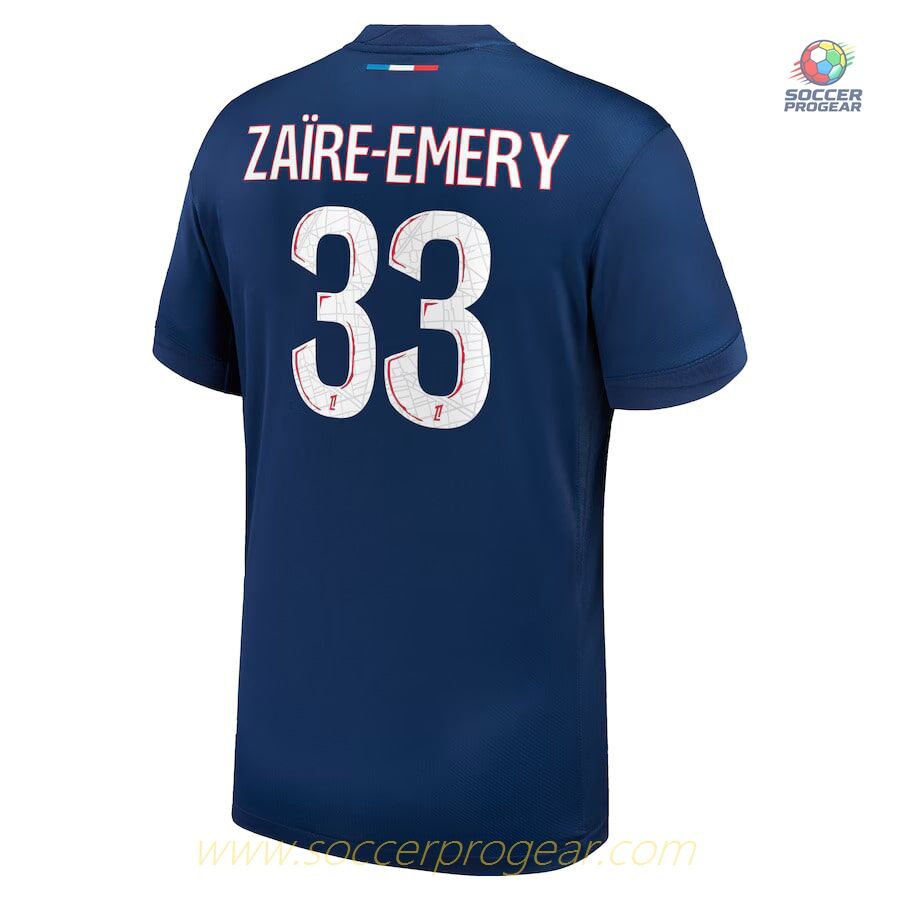 PSG Home Soccer Football Kit Kids Edition Team Jersey 2024/25 Collection Zaire Emery 1 Star