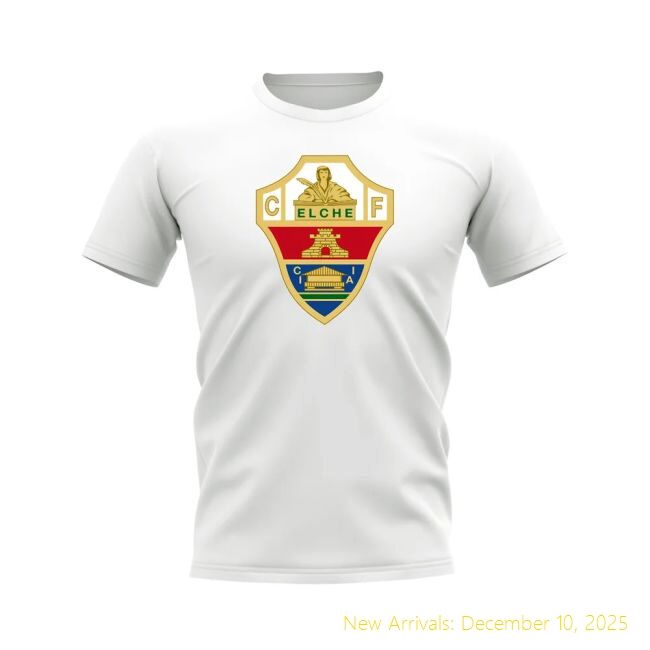 Official Elche Badge T-shirt (White) - Great Deal soccer shirt
