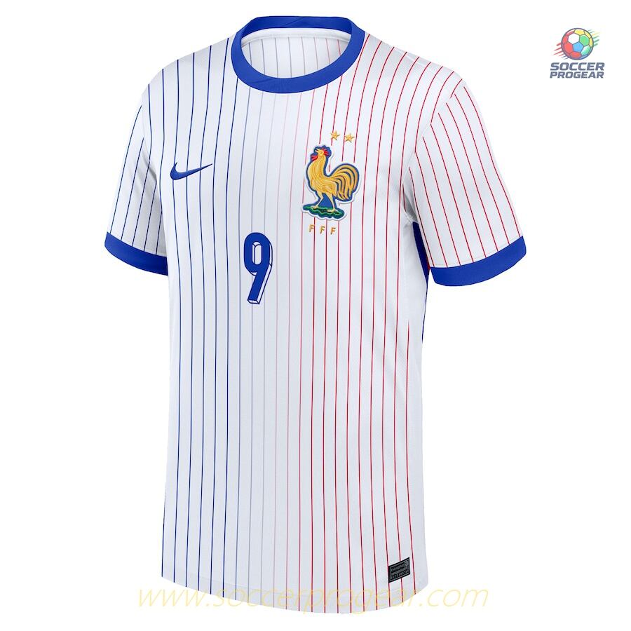 France National Team Away Team Football Jersey 2024-2025 Edition Season Thuram