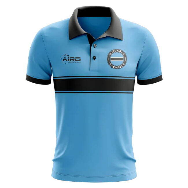 Aero-Dynamic Botswana Concept Stripe Polo Shirt (Sky) Fan-Favorite