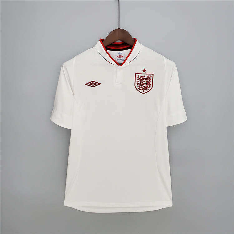 2012 England Home White Retro Soccer Jersey Football Shirt - Official