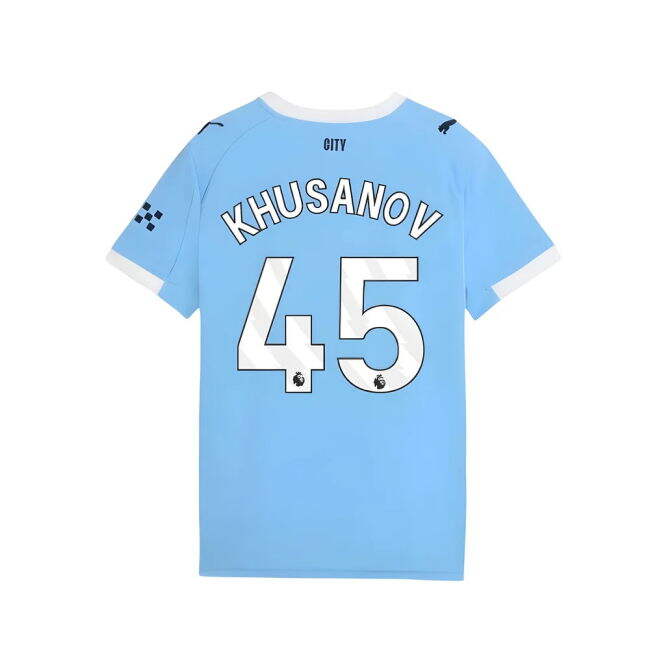 2025-2026 Man City Home Kit (Kids) (Khusanov 45)