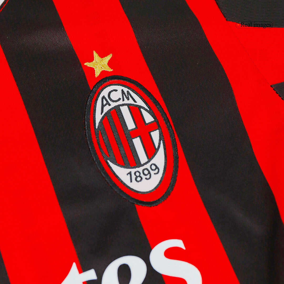 Kid's AC Milan Home Soccer Jersey Kit(Jersey+Shorts) 2024/25Authentic