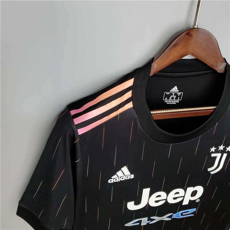 Juventus 21-22 Away Black Soccer Jersey Football Shirt - Official