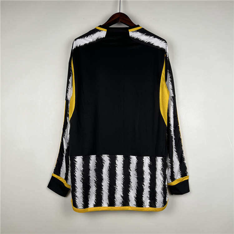 2324 Juventus Home Soccer Jersey Long Sleeve Football Shirt -