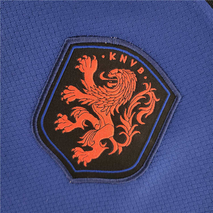 World Cup 2022 Netherlands Soccer Shirt Away Blue Football Shirt -