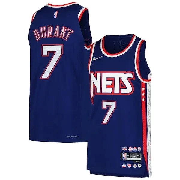 Kevin Durant BKN Authentic Jersey - exclusive vintage - Blue