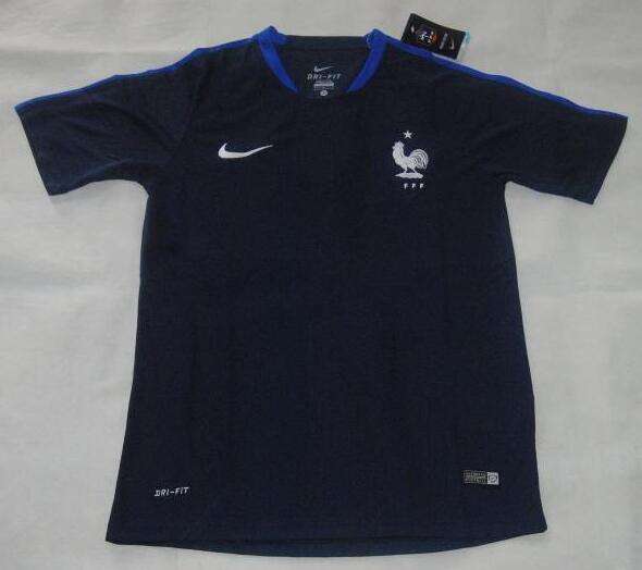 France 2016 Euro Navy Training Shirt - Official Replica 15663