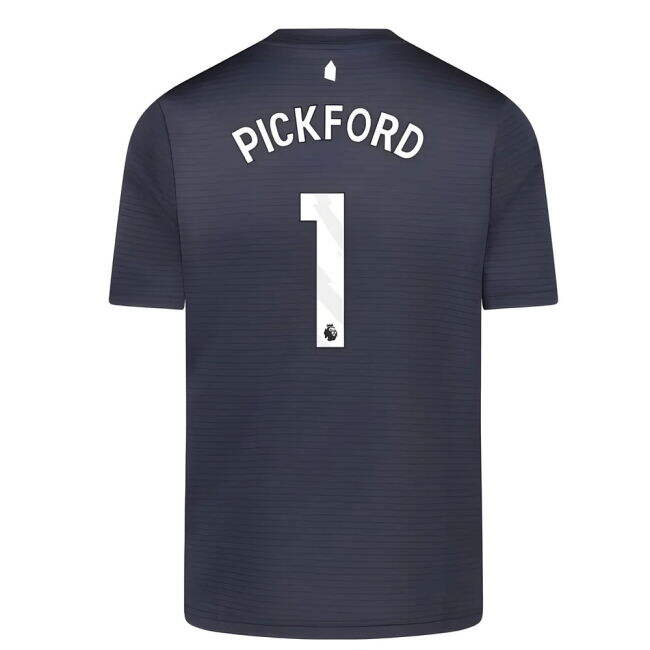 2025-20 Everton Authentic Away Football Shirt Pickford 1 L S Kids