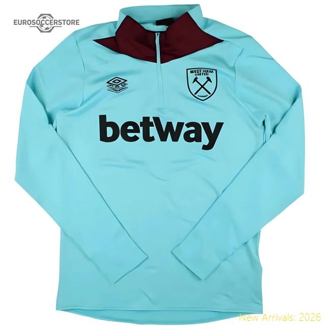 Premium 2024-2025 West Ham Mid Layer Top (blue Radiance) - Premium