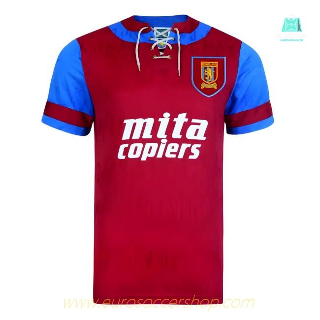 Score Draw Aston Villa 1992 Retro Football Shirt (McGrath 5)