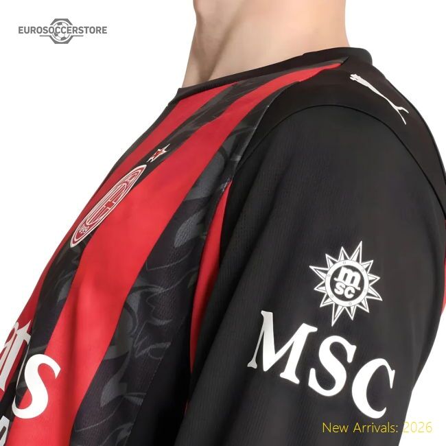 2025-2026 Ac Milan Home Top-tier Jersey Adidas Climacool