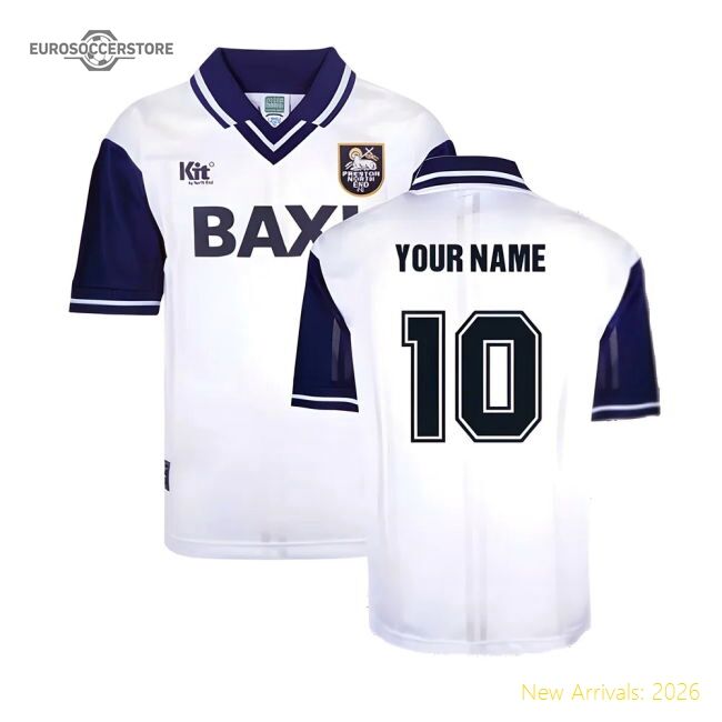 Excellent Preston North End 1996 Home Retro Football Shirt (your Name)